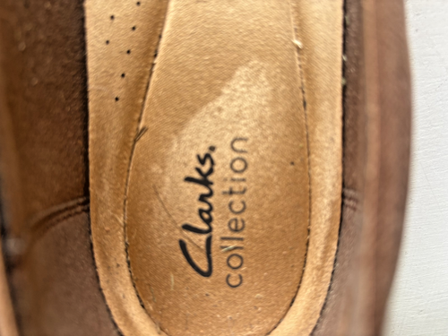 Zapatos planos de ballet Clarks Sara Erin para mujer 12M mocasines cómodos de cuero marrón - Imagen 2 de 9