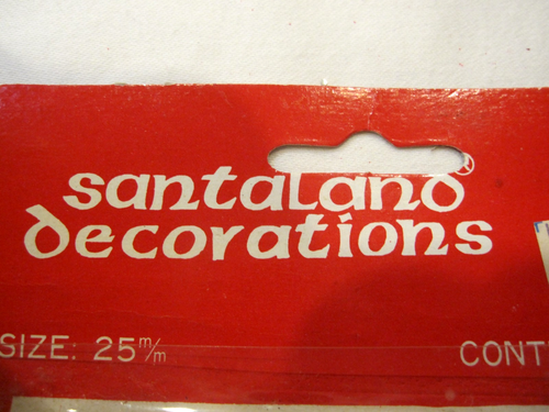Vintage 2-9 Confezioni Terra di Babbo Natale Ornamenti Albero di Natale Confezione Originale 25m/m - Foto 3 di 11