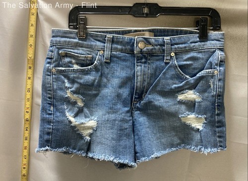 Joe's Jeans Womens Blue Ozzie Distressed Medium Wash Denim Cut-Off Shorts Sz 27