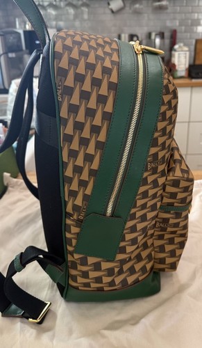 Bally Bord Trek Pennant Backpack in Limited Edition Green Gold Combo. - Picture 4 of 10