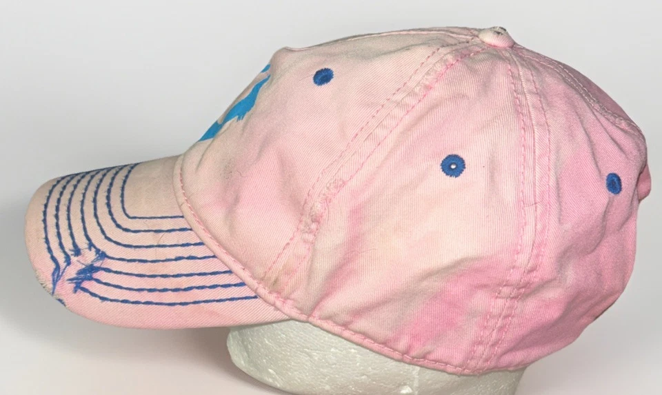 Gorra True Religion Algodón Rosa Azul Envejecido Y2K Correa de Cuero Ajustable Foto 2 de 4