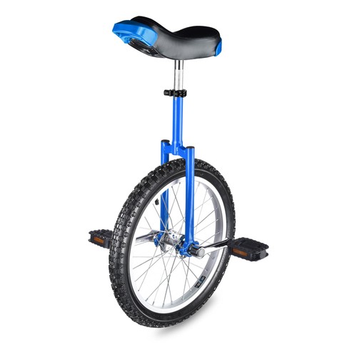 18" Blue Unicycle Cycling Scooter Circus Bike Skidproof Tire Balance Exercise - Picture 2 of 9