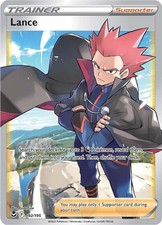 Lance Full Art 192/195 Pokemon Sword & Shield - Silver Tempest Holo DC-01-1.25