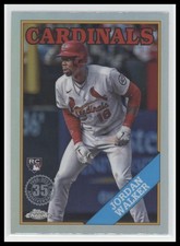 Jordan Walker 2023 Topps Chrome Update #88CU-18 1988 35th Anny St. Louis Cards