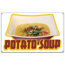 Potato Soup Banner Concession Stand Food Truck Single Sided