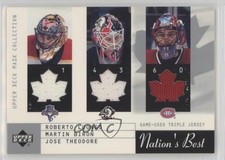 2002-03 Mask Collection Nation's Best Jerseys Roberto Luongo Martin Biron HOF