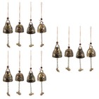 12 pcs  Vintage Metal Wind Chimes Hanging Wind Bell Hanging Ornaments (Bronze)
