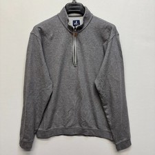 Johnnie O Men Sully 1/4 Zip Pullover Top Sweatshirt Size Medium Gray D078 -15