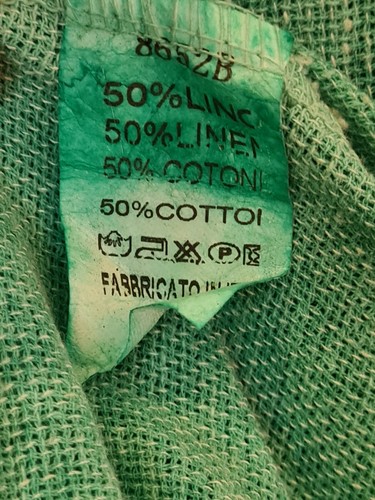 Italienisches gewaschenes Leinen Lagenlook Kleid meergrün Taschen Träger One Size UK 10-16 - Bild 15 von 18