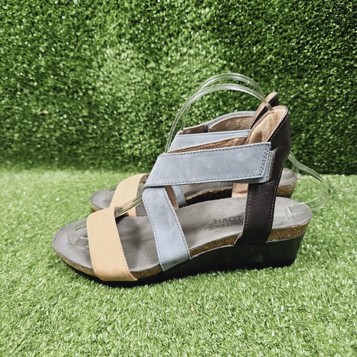 Naot Vixen Damen-Sandalen mehrfarbig Riemchen Leder Keilabsatz offene Zehenpartie US 6 - Bild 4 von 9