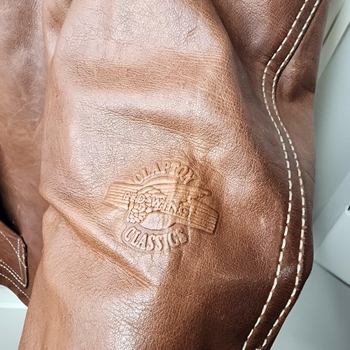 VTG Red Wing Boots Leather Jacket Coat Eric Clapton Edition Men XL Brown Button - Picture 8 of 21