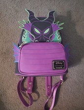 NWOT Loungefly Disney Maleficent Dragon Glow In the Dark Flames Mini Backpack