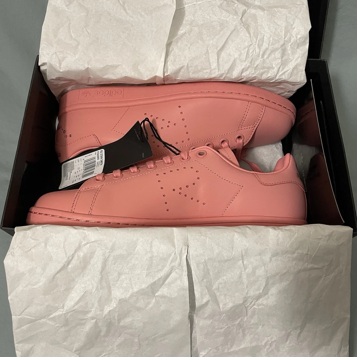 adidas gazelle silver green womens Adidas Originals Adidas x Raf Simons Stan Smith Sneakers in Pink Leather