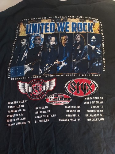 2017 United We Rock T-Shirt XL Styx REO Speedwagon  - Bild 5 von 8