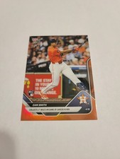 Cam Smith RC 1st Multi HR Game 2025 ToppsNOW Astros Color Match Orange Foil /25