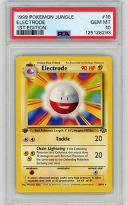 1999 Pokemon Jungle 1st Edition ELECTRODE Non Holo #18/64 PSA 10 GEM MINT