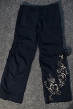 VTG Nike Gray Tag Navy Blue Nylon Track Pants Windbreaker Joggers Size Small