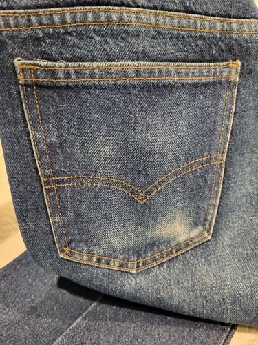 JEANS HOMBRE VINTAGE LEVIS 517 NARANJA ETIQUETA BOTA CORTE 38X30. Hecho en USA! Cremallera. - Imagen 4 de 12
