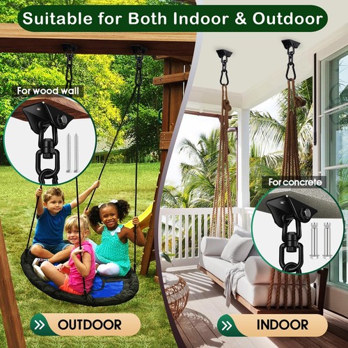 Hammock Hanging Kit 2 Pack, Porch Swing Hanging Kit 1200 Lb Capacity, Hammock... - Picture 3 of 7