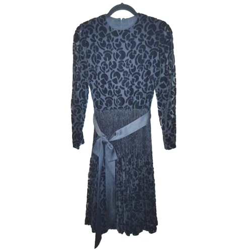 Robe évasée plissée velours transparent collection Miss Dior années 60 70 vintage RARE