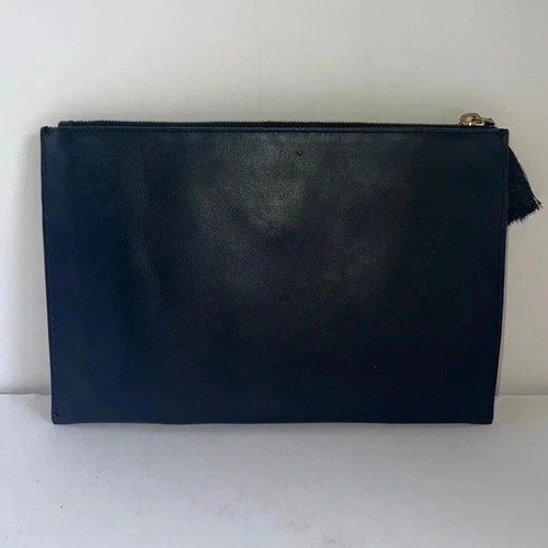 Pochette J Crew stampa leopardata/porta tutta pelle oro cerniera pochette - Foto 2 di 6