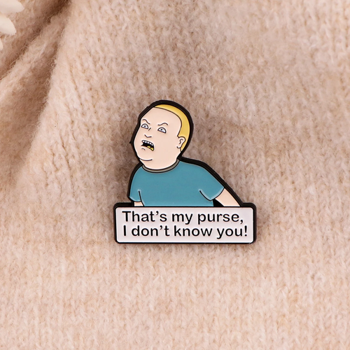 Bobby Hill "That's My Purse!" Enamel Pin King of the Hill | Free Shipping - Picture 6 of 8