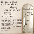 4 Pcs Wedding Mirror Welcome Sign Decal Seating Chart Stickers DIY Wedding Pa...