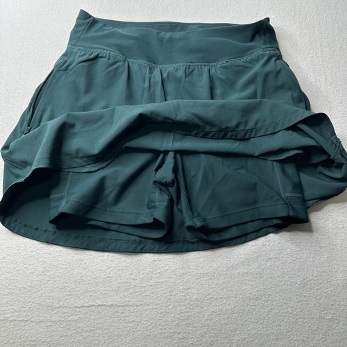 Old Navy Womens Stretchtech Skort Green Small Pockets Athletic Workout Comfy - Picture 2 of 9