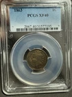 1863 Indian Head Cent Copper-Nickel PCGS Xf40 Civil War Era Penny Collector Coin