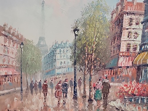 CAROLINE BURNETT IMPASTO LEBENDIGES ÖLGEMÄLDE IM GROSSEN GALERIERAHMEN - Bild 5 von 7