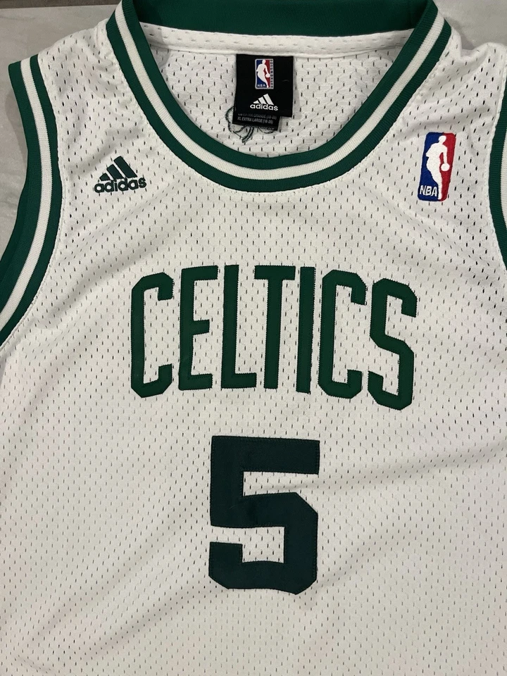 Camiseta cosida Adidas vintage Kevin Garnett #5 de los Boston Celtics juvenil talla XL niños Foto 4 de 4