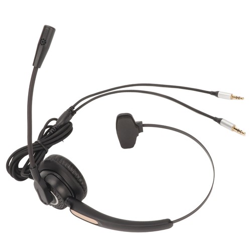 Corded Telephone Headset Noise Cancellation Adjustable Single Ear Customer Se CB - Afbeelding 7 van 24