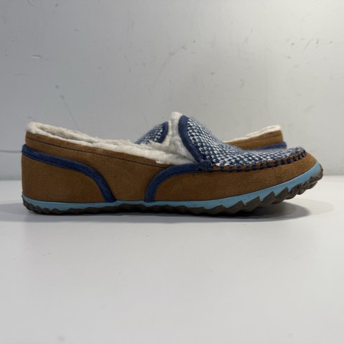 Sorel Tremblant Decke Mokassins Hausschuhe Halbschuhe Gr. 8 braun blau Sherpa gefüttert - Bild 12 von 15
