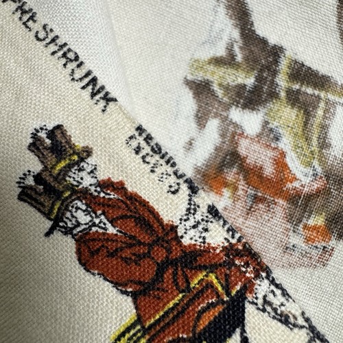 Vintage Fabric All Vat Color Cloth Preshrunk Horse Carriage 3+ yards - Picture 5 of 13