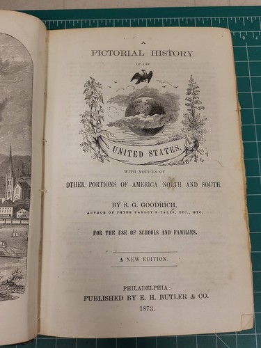 Pictorial History United States 1873 Antique Book S G Goodrich America North - Picture 1 of 6