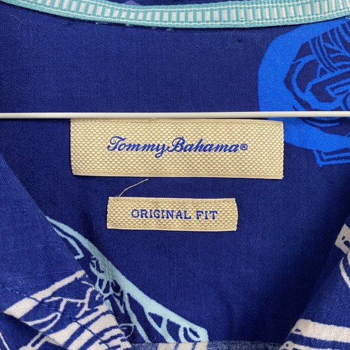 Tommy Bahama Hemd XL blau Musikinstrumente Print Hawaii Aloha Camp - Bild 6 von 9