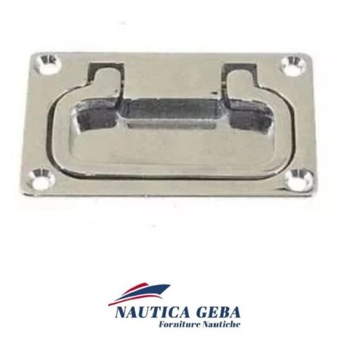 Maniglia nautica per barca a incasso in ottone 74 x 50 x 8 mm e 92 x 63 x 9 dim - Foto 3 di 5