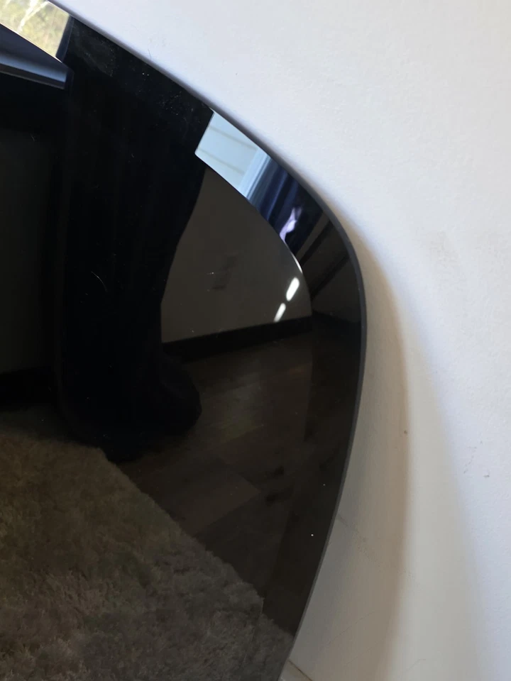 Vtg Post Modern Smoke Black Glass Coffee Table Top Beveled Thick 1970s 80s Read - Image 4 of 4