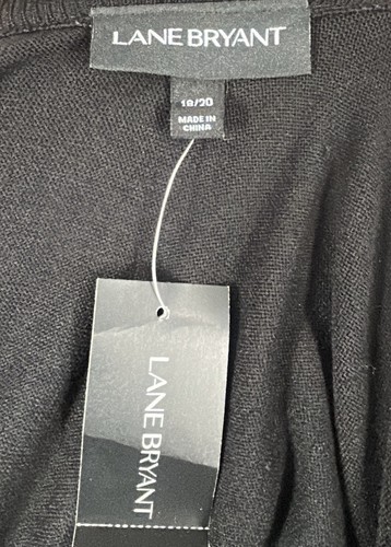 Lane Bryant Womens Plus Size 18/20 Black Solid Midi Sweater Dress : Brand New!! - Picture 5 of 7