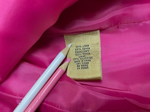 Kasper Blazer Gr. 10 Leinenmischung Sakko bestickt vorne offen Gold Label - Bild 8 von 24