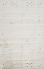 Neutral Little Character/ Animals Ivory Rug 9x12 with Pattern Enhancing Serenity