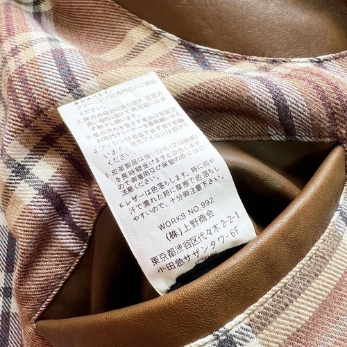 Schott Khaki Check Lining Single Rider Style Size S Used Authentic Excellent JPN - Picture 9 of 24