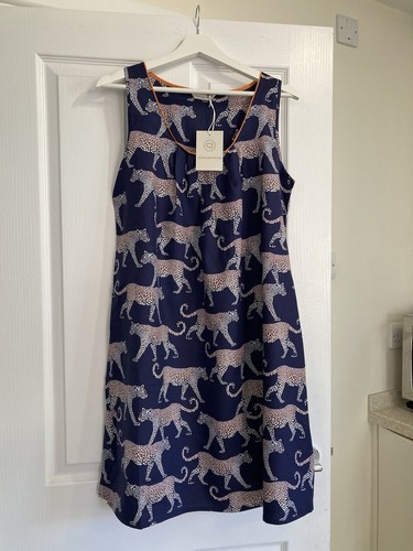 Cyberjammies Taylor Navy Leopard Print Nightdress, Size 12, New With Tags - Picture 6 of 8