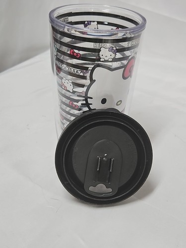 Tervis Stripes Hello Kitty 16 Ounce Insulated Tumbler With Black Lid Made In USA - Picture 10 of 12