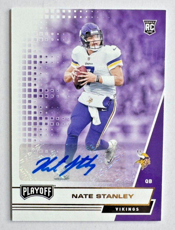 Nate Stanley 2020 Panini Playoff Autographs RC AUTO #262 Vikings Iowa Hawkeyes