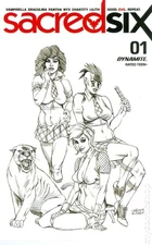 Sacred Six 1G Linsner B&W 1:20 Variant FN 2020 Stock Image