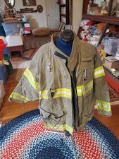 Vintage Retired Firefighter Turnout JACKET FIRE COAT USED *SHELL ONLY* 50x32"