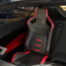 1 Pc Adjustable Driver Racing Seat W Slider Reclinable Sim Bucket Seat For Buick
