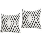  2pcs Geometrische stilvolle Hauskissenbezug Polyester Kissenbedeckung