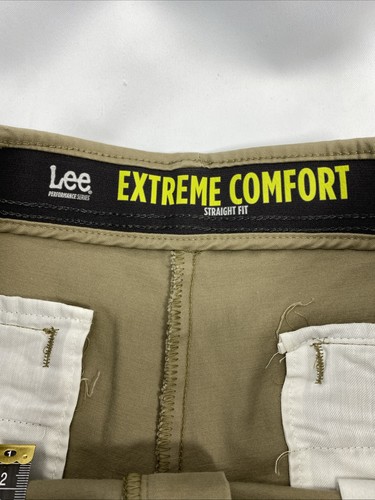 Lee Performance Series Extreme Comfort Straight Fit Hose Herren 36x34 Khaki Braun - Bild 6 von 7